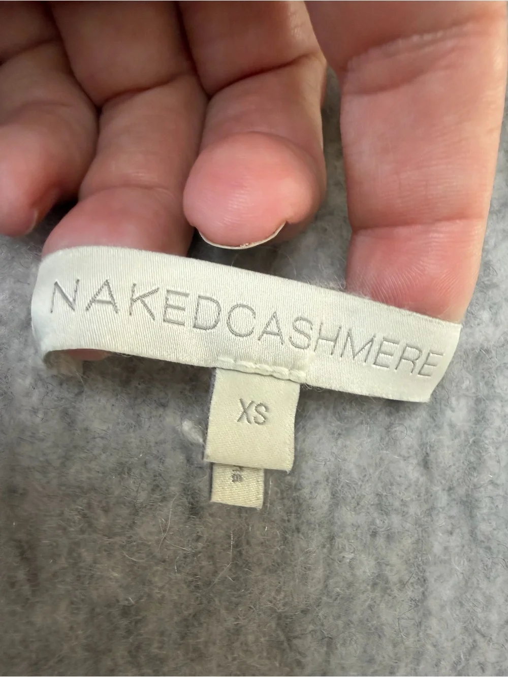 NakedCashmere 100% Cashmere Montauk Fisherman Hooded Cardigan Gray XS $475